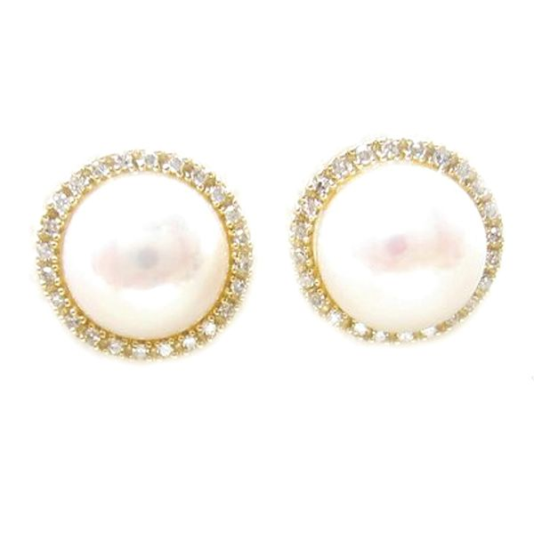 Honora Pearl & Diamond Halo Earrings Meigs Jewelry Tahlequah, OK