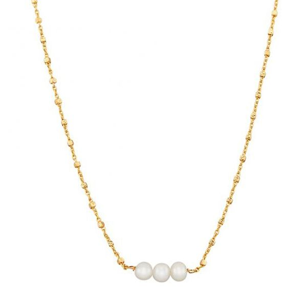 Yellow Gold Pearl Bar Necklace Meigs Jewelry Tahlequah, OK