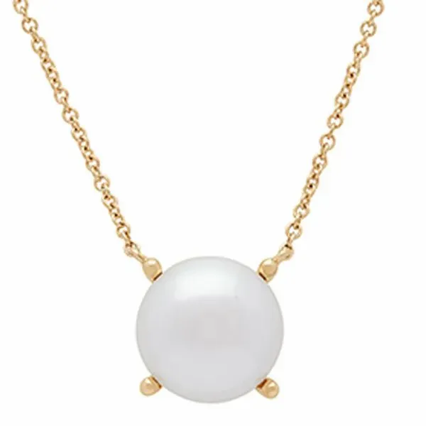 Yellow Gold Button Pearl Necklace Meigs Jewelry Tahlequah, OK