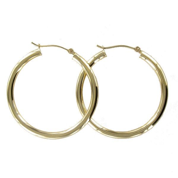 14KT Yellow Gold Polished Hoop Earrings Meigs Jewelry Tahlequah, OK