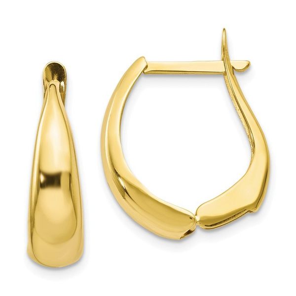 10K Polished Hoop Earrings Meigs Jewelry Tahlequah, OK