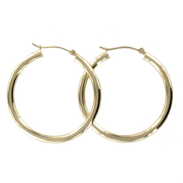 14KT Yellow Gold Polished Hoop Earrings Meigs Jewelry Tahlequah, OK