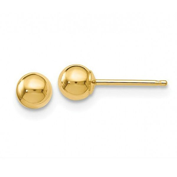 Yellow Gold Ball Stud Earrings Meigs Jewelry Tahlequah, OK