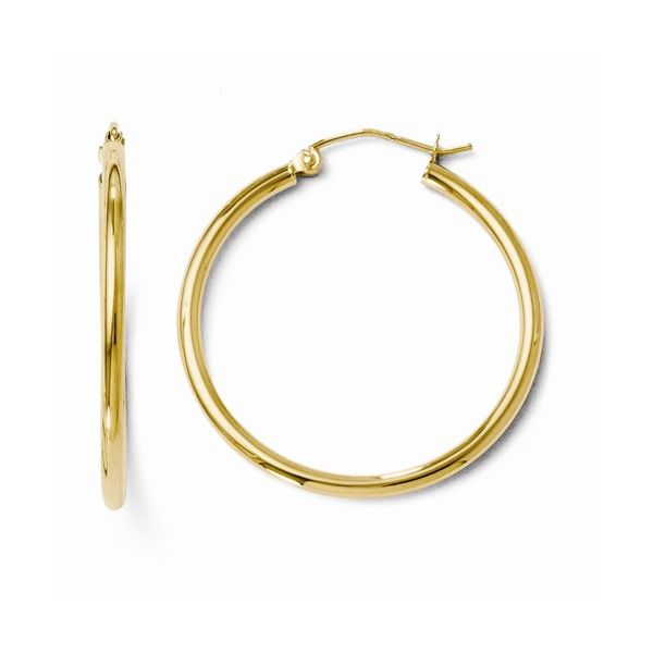 Yellow Gold Hoop Earrings Meigs Jewelry Tahlequah, OK