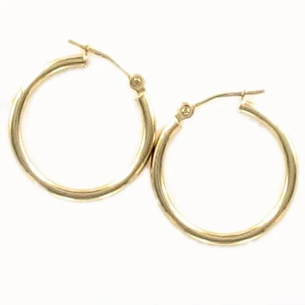 Yellow Gold Polished Hoop Earrings Meigs Jewelry Tahlequah, OK