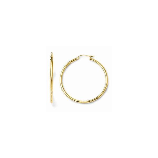 Yellow Gold Polished Hoop Earrings Meigs Jewelry Tahlequah, OK