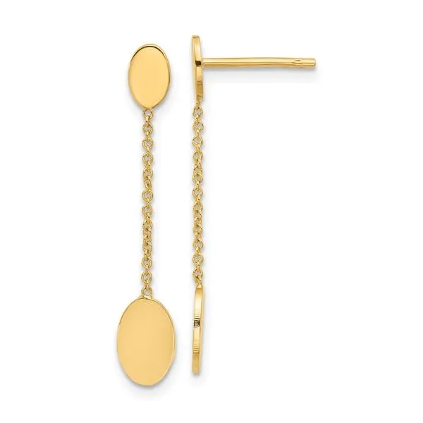 14k yellow gold post dangle earrings Meigs Jewelry Tahlequah, OK