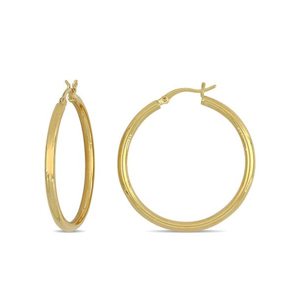 14KY 30MM Round Polished Hoop Earrings Meigs Jewelry Tahlequah, OK