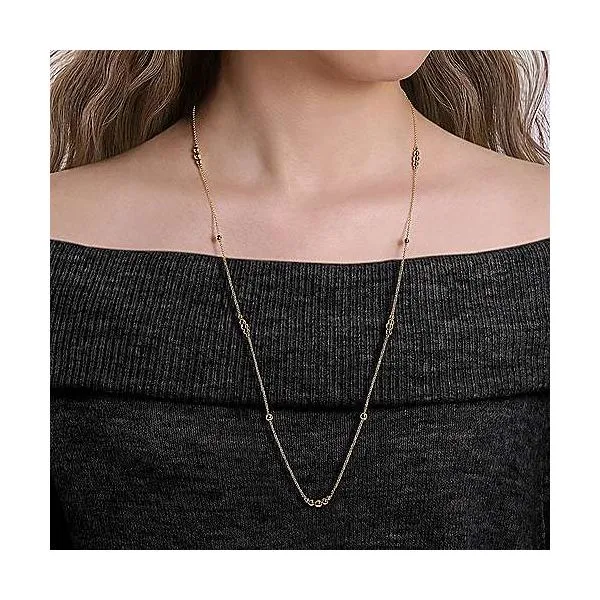 Gabriel & Co. Yellow Gold Chain Necklace Image 2 Meigs Jewelry Tahlequah, OK