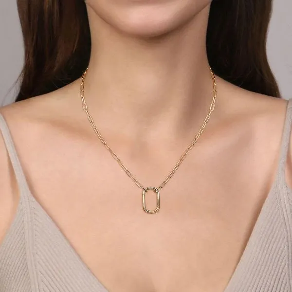Gabriel & Co. 14k Yellow Gold Polished Charm Necklace Image 2 Meigs Jewelry Tahlequah, OK
