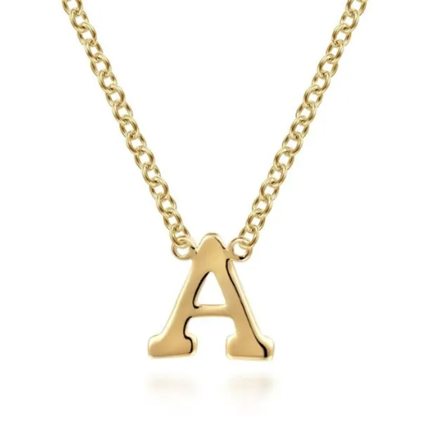 Gabriel & Co. Gold Initial Necklace Meigs Jewelry Tahlequah, OK