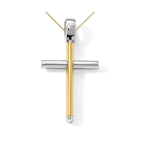 Leslie's 14k Two Toned Cross Pendant Meigs Jewelry Tahlequah, OK