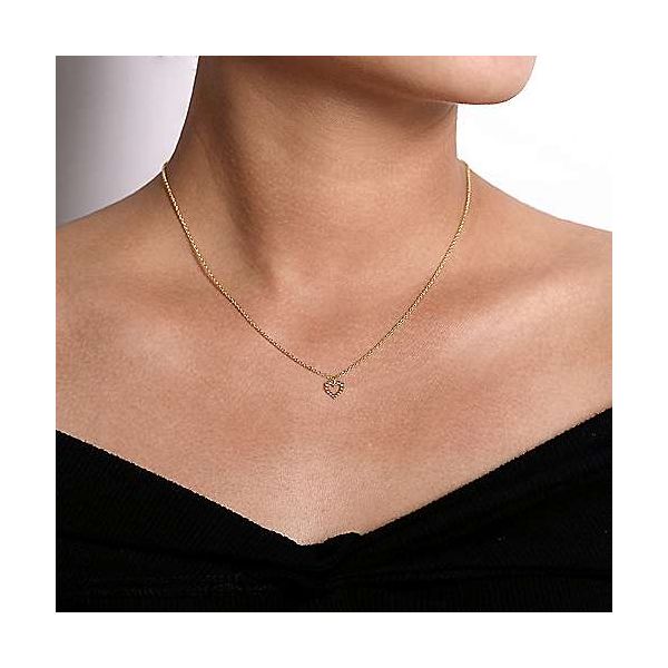 14KY 17.5" BUJUKAN OP HEART NECKLACE Image 2 Meigs Jewelry Tahlequah, OK