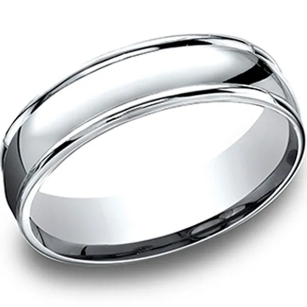 White Gold Polished Band Meigs Jewelry Tahlequah, OK