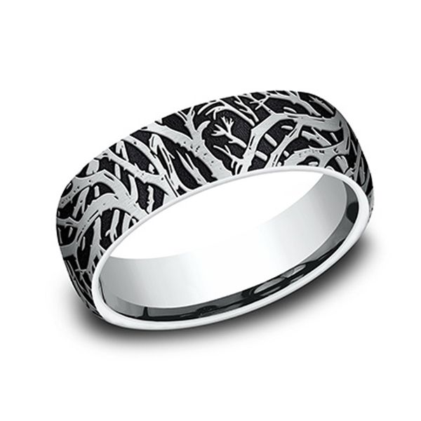 White Gold Forest Band Meigs Jewelry Tahlequah, OK
