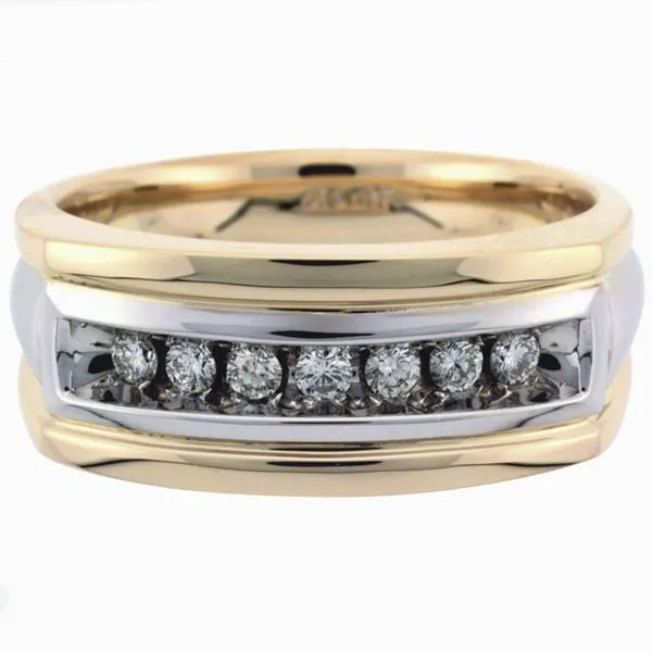 Mens Two Tone Diamond Band Meigs Jewelry Tahlequah, OK