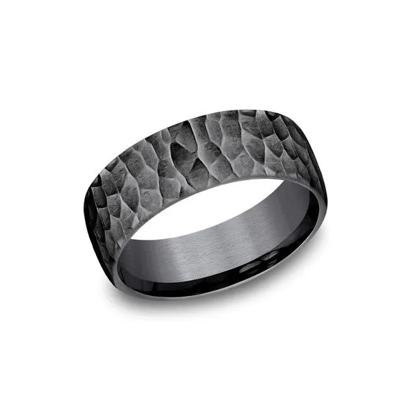 Dark Tantalum Hammered Mens Ring Meigs Jewelry Tahlequah, OK