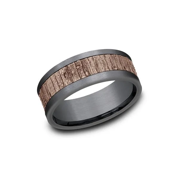 8mm Tantalum and 14k Rose Gold Center Band Meigs Jewelry Tahlequah, OK