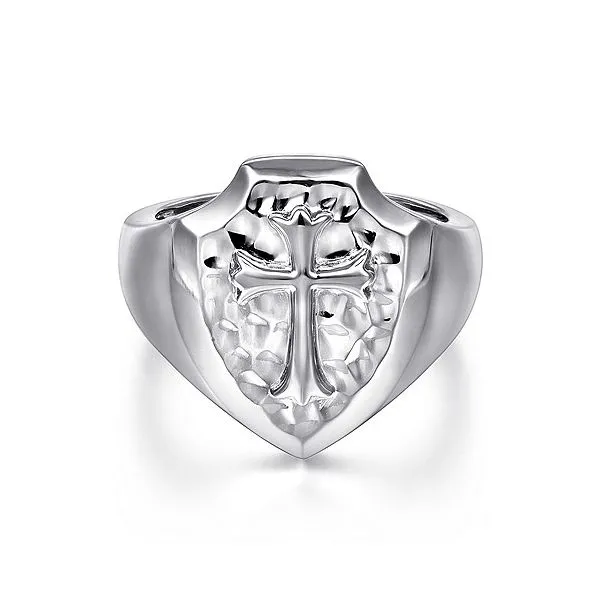 Gabriel & Co. Sterling Silver Signet Cross Ring Meigs Jewelry Tahlequah, OK