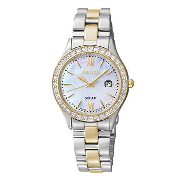 Ladies Two Tone Swarovski Crystal Seiko Watch Meigs Jewelry Tahlequah, OK