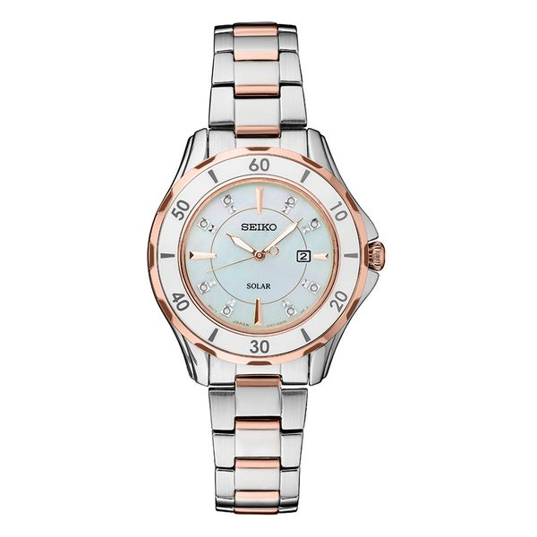 Rose Gold Accent Diamond Seiko Watch Meigs Jewelry Tahlequah, OK