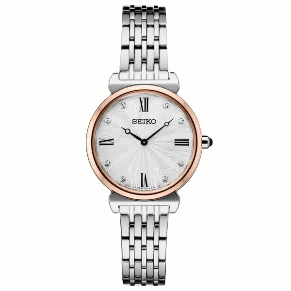Ladies Stainless Steel & Rose Seiko Watch Meigs Jewelry Tahlequah, OK