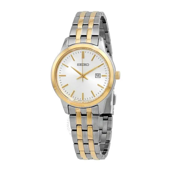 Seiko Two Tone White Dial Watch Meigs Jewelry Tahlequah, OK