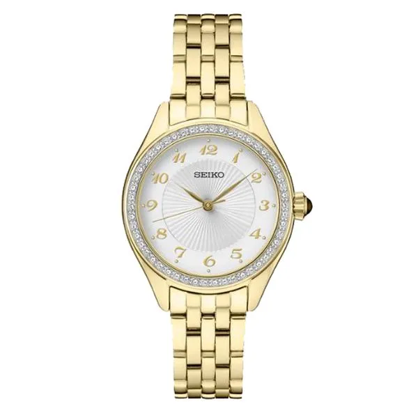 Seiko Goldtone Crstal Bezel Watch Meigs Jewelry Tahlequah, OK