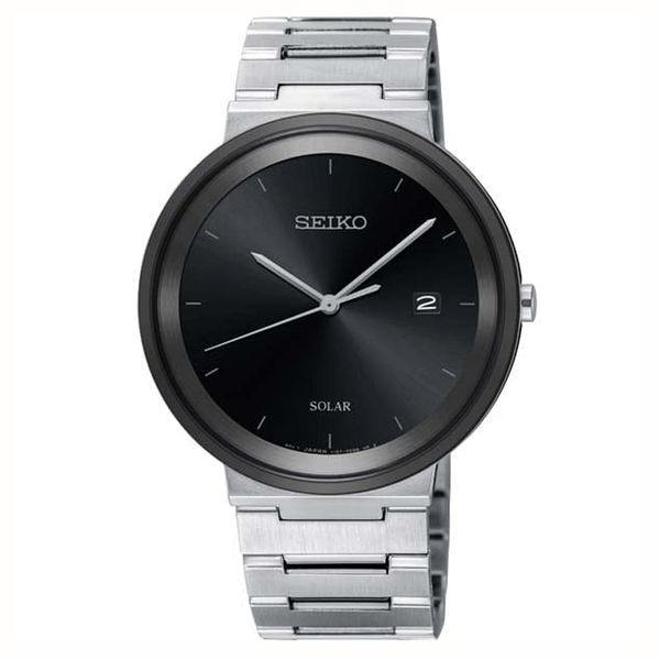 Seiko Black Dial Solar Watch Meigs Jewelry Tahlequah, OK