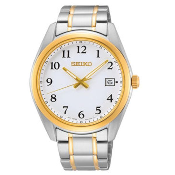 Two Tone White Dial Seiko Watch Meigs Jewelry Tahlequah, OK