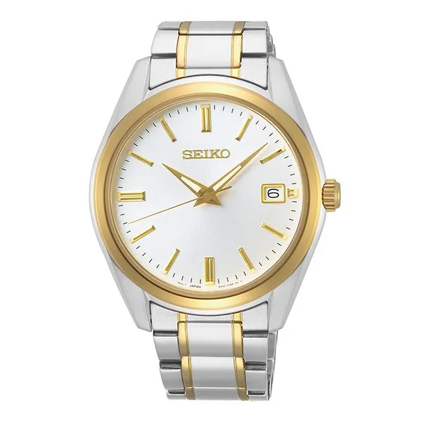 Two Tone White Dial Seiko Watch Meigs Jewelry Tahlequah, OK