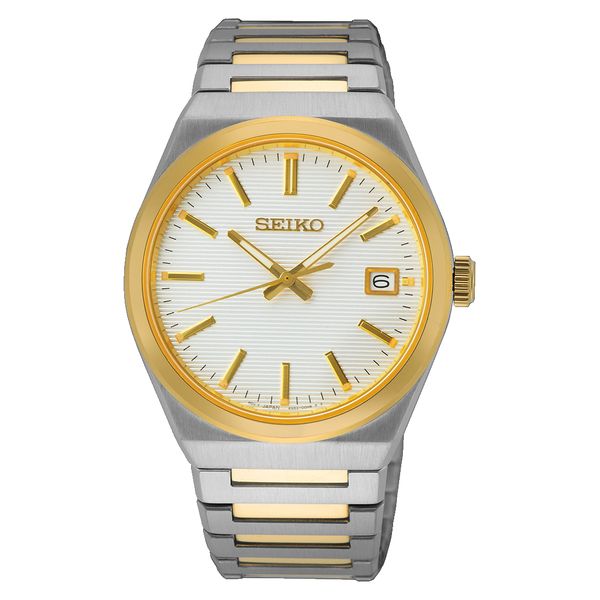 Seiko Two Tone White Dial Watch Meigs Jewelry Tahlequah, OK