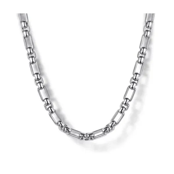 Sterling Silver Men's Figaro Chain Necklace Meigs Jewelry Tahlequah, OK