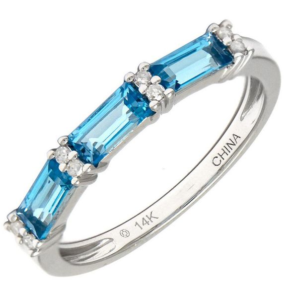 Blue Topaz & Diamond Ring Meigs Jewelry Tahlequah, OK