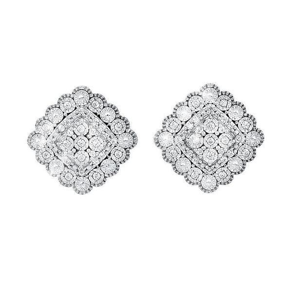 Sterling Silver Diamond Earrings Meigs Jewelry Tahlequah, OK