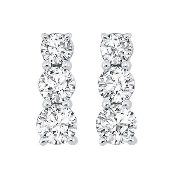 3 tier diamond earrings