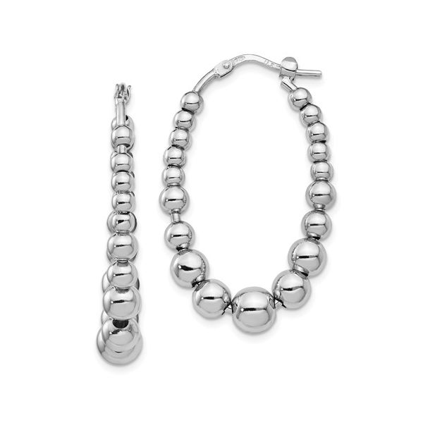 Sterling Silver Bead Hoop Earrings Meigs Jewelry Tahlequah, OK