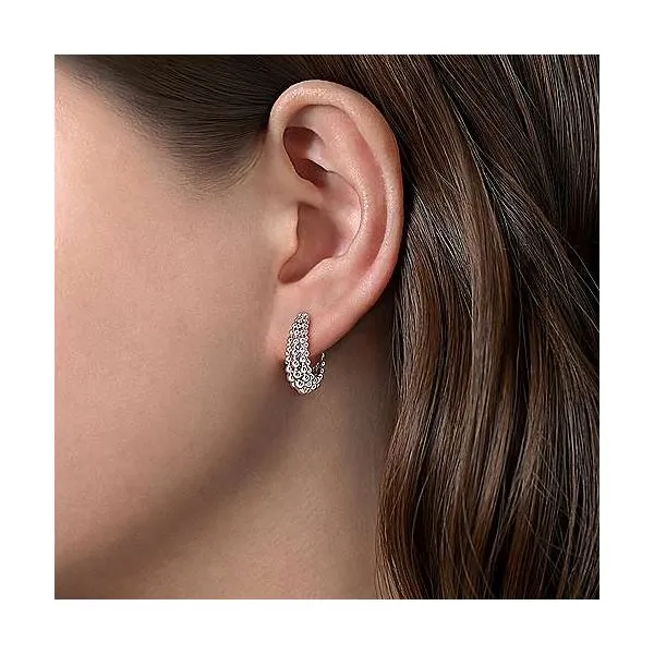 Gabriel & Co. Sterling Silver Hoop Earrings Image 2 Meigs Jewelry Tahlequah, OK