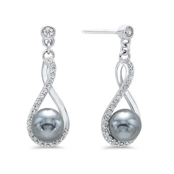 Sterling Silver Black Pearl Dangle Earring Meigs Jewelry Tahlequah, OK