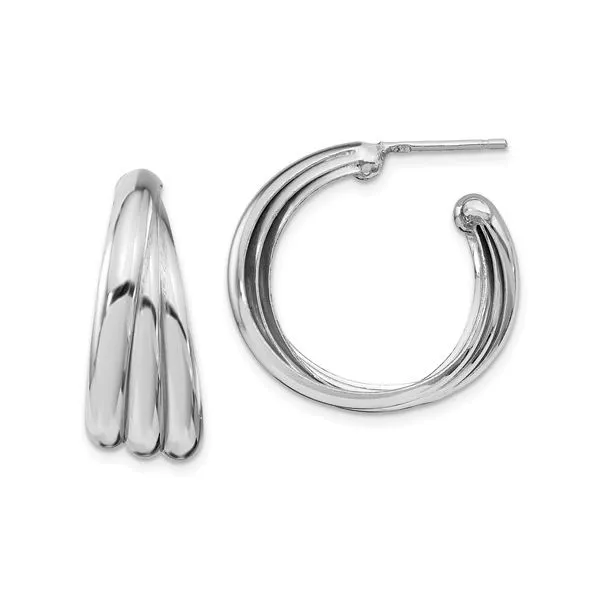 Sterling Silver Polished Hoop Earrings Meigs Jewelry Tahlequah, OK