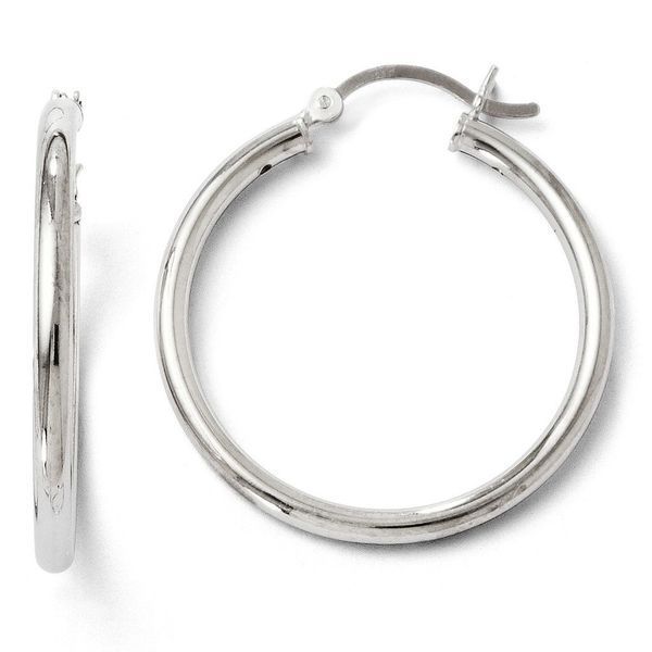 Sterling Silver Polished Hoop Earrings Meigs Jewelry Tahlequah, OK