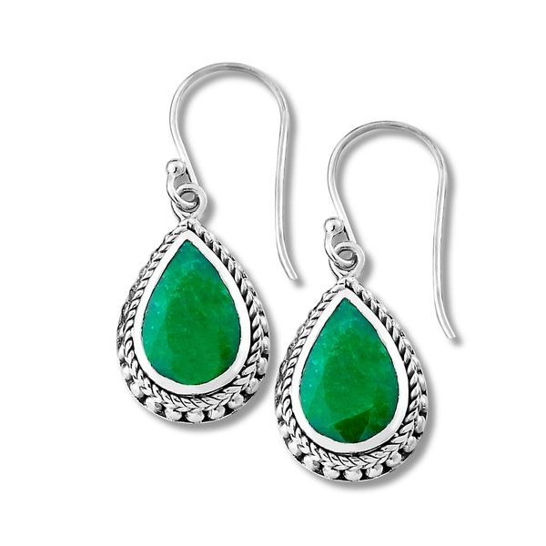 Samuel B Emerald Dangle Earrings Meigs Jewelry Tahlequah, OK