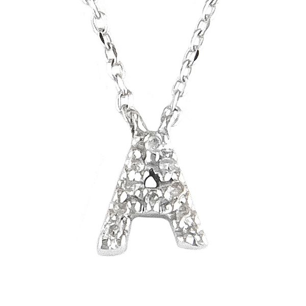 Sterling Silver Initial Diamond Necklace Meigs Jewelry Tahlequah, OK
