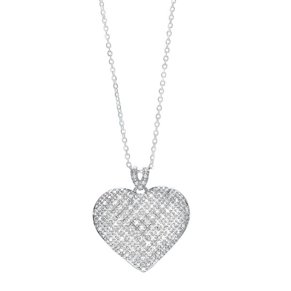 Sterling Silver Heart CZ Necklace Meigs Jewelry Tahlequah, OK