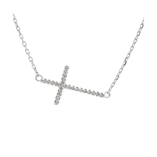 Sterling Silver Cross Diamond Necklace Meigs Jewelry Tahlequah, OK