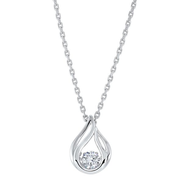 Sterling Silver Rhythm of Love CZ Necklace Meigs Jewelry Tahlequah, OK