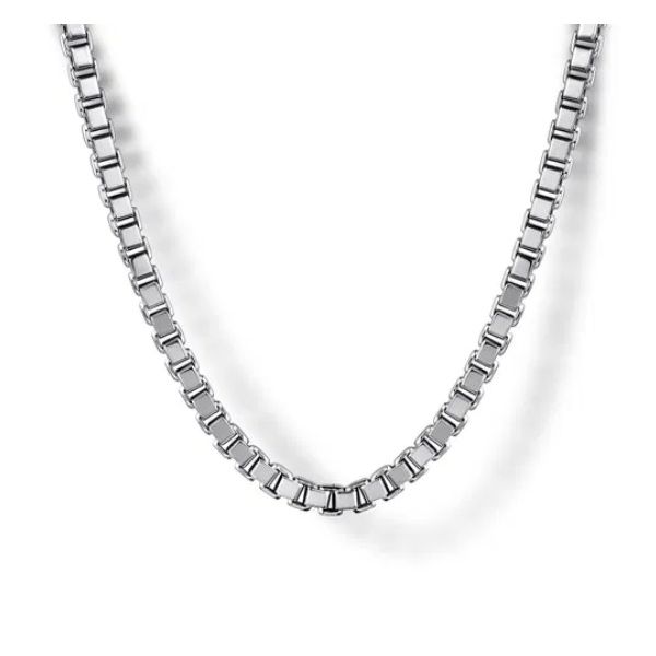 Sterling Silver Men's Box Chain Necklace Meigs Jewelry Tahlequah, OK