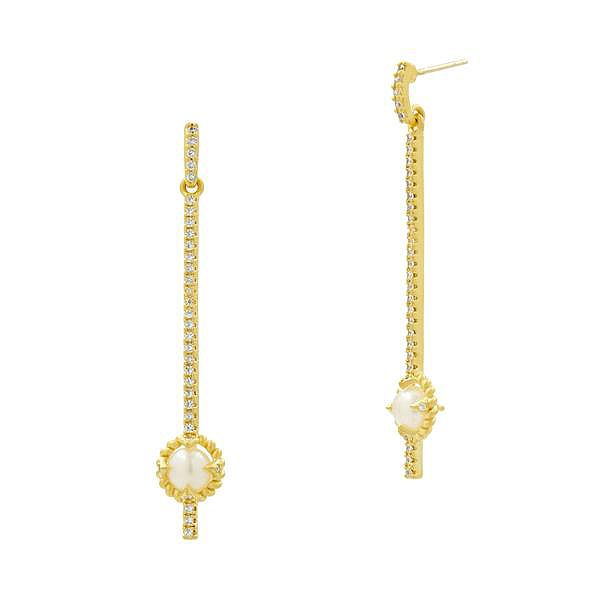 Freida Rothman Pearl Drop Earrings Meigs Jewelry Tahlequah, OK