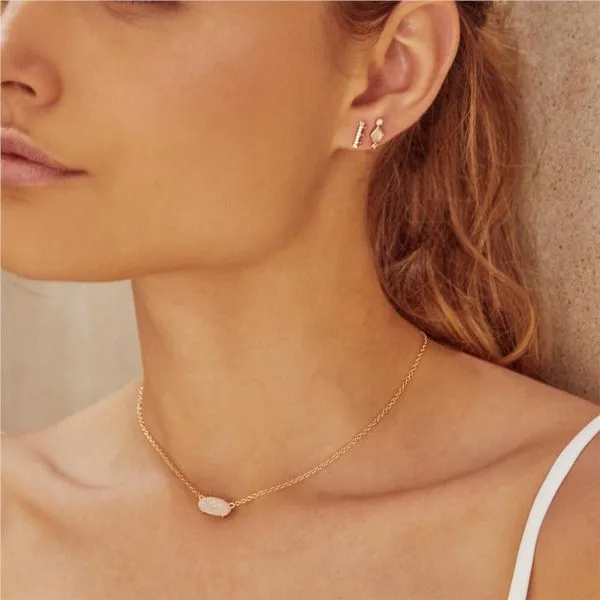 Kendra Scott Gold Iridescent Drusy Ever Necklace Image 3 Meigs Jewelry Tahlequah, OK
