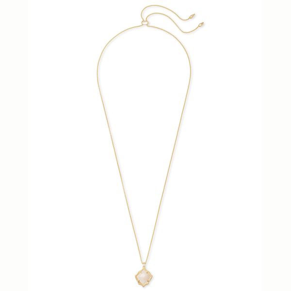 Kendra Scott Kacey Gold Long Pendant Necklace In White Pearl Image 2 Meigs Jewelry Tahlequah, OK